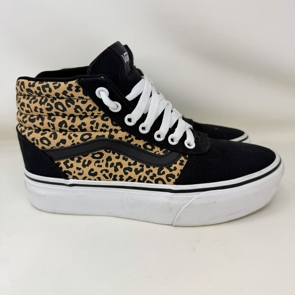 Vans Shoes - Vans Ward Platform Cheetah Print Sneakers Shoes Black Tan Women’s Size 6.5